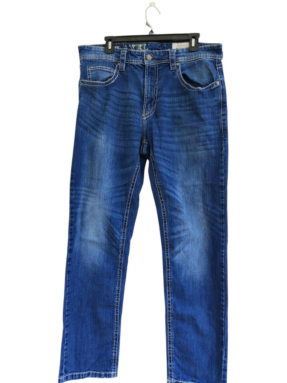 AXEL Athletic Fit Men’s Jeans Blue Medium Wash Denim 36x32 Measured 36x30
